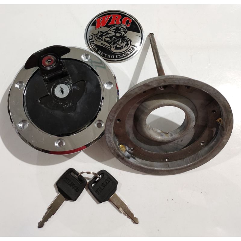 Paket Tutup Tangki Ninja dan Bibir Sumur Tangki Ninja Ubahan CB GL Tiger Megapro Vixion Scorpio dll