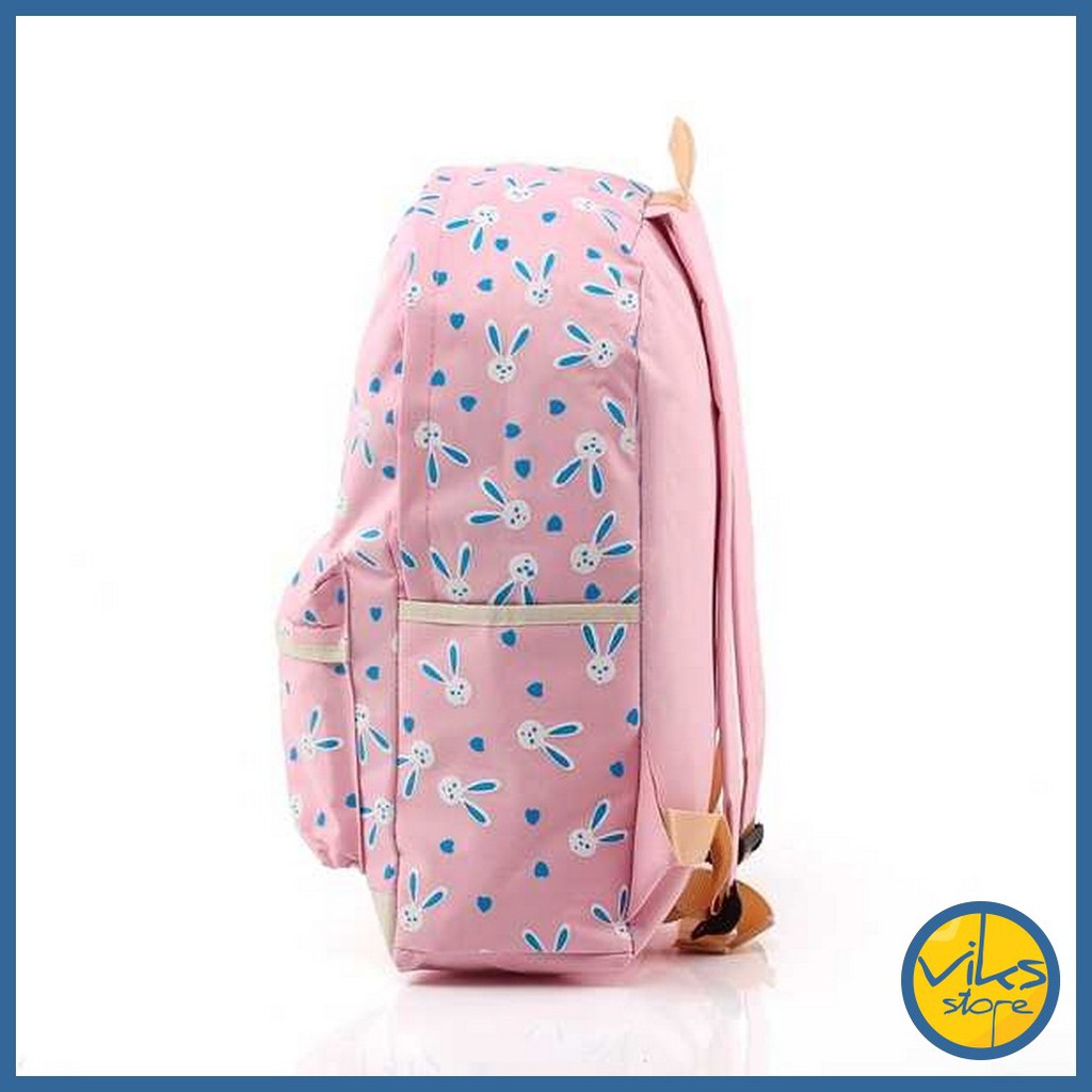 Tas Sekolah Anak Perempuan Cewek Tas Punggung | Tas Ransel | Backpack Premium 4In1 Pink Lucu Simple