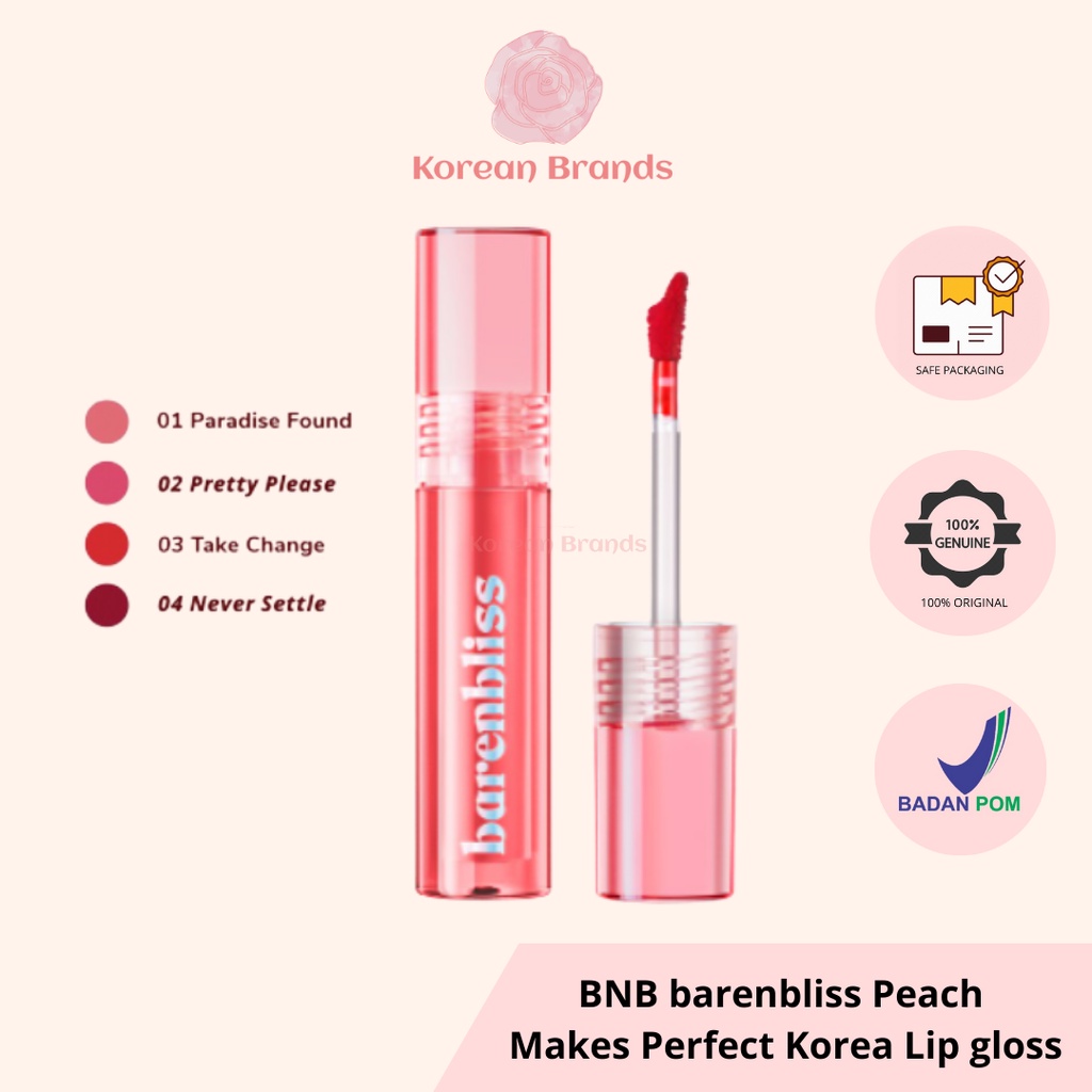 BNB barenbliss Peach Makes Perfect Lip Tint Korea Lip gloss - Liptint Bare n Bliss