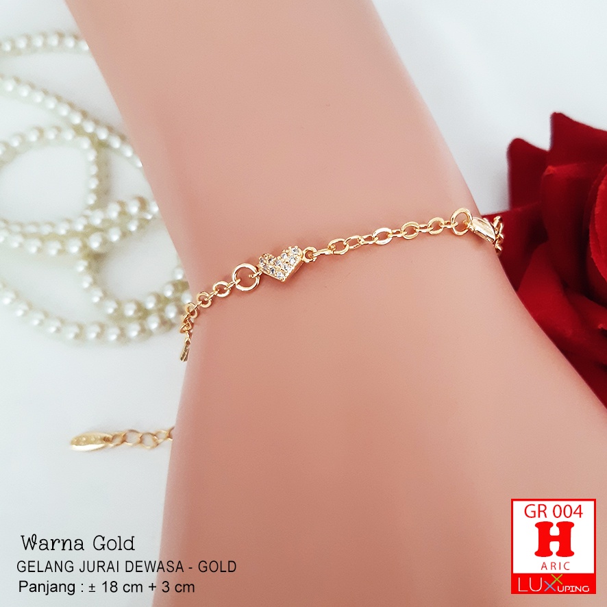 GR 004  Gelang Jurai Dewasa Permata Sirkon Perhiasan Emas Wanita Yaxiya Angsa Aksesoris Mas Murah Gelang Xuping 18 cm  Luxx Xuping