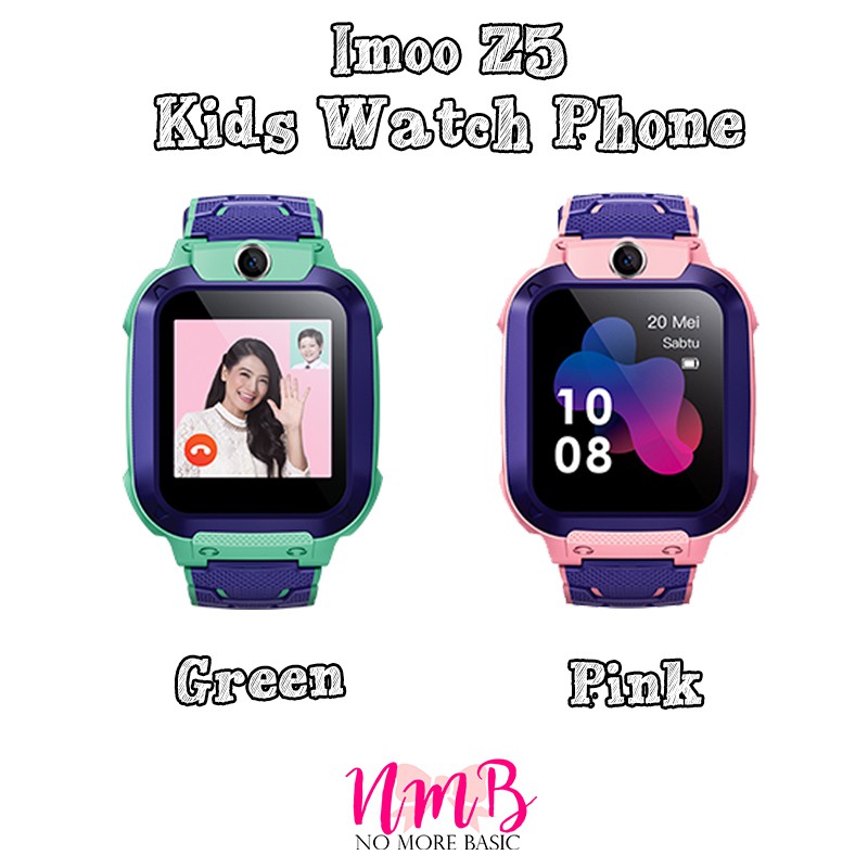 Imoo Z5 - Kids Watch Phone - Green / Pink - Waterproof - Baru Original Resmi