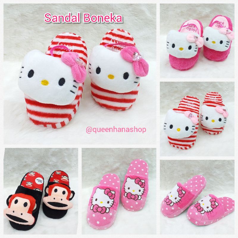 Sandal Kamar Anak Karaktet Sandal Boneka Lucu Timbul Sepatu Boneka