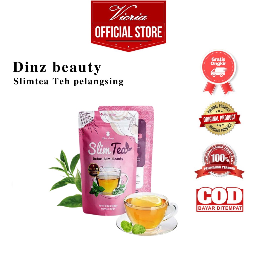 Dinz beauty Slim tea Teh pelangsing detox penurun berat badan