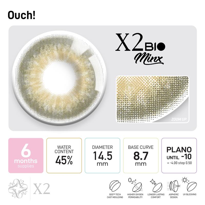 Softlens X2 Bio Minx OUCH 14.5mm Minus dan Normal by Exoticon