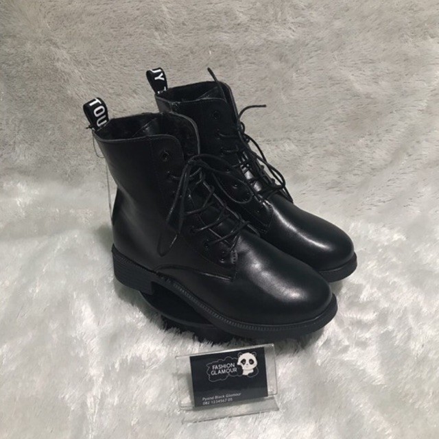 BT54 SEPATU BOOTS IMPORT WANITA KOREA BRITISH INGGRIS PERANCIS ZIPPER VELVET HANGAT