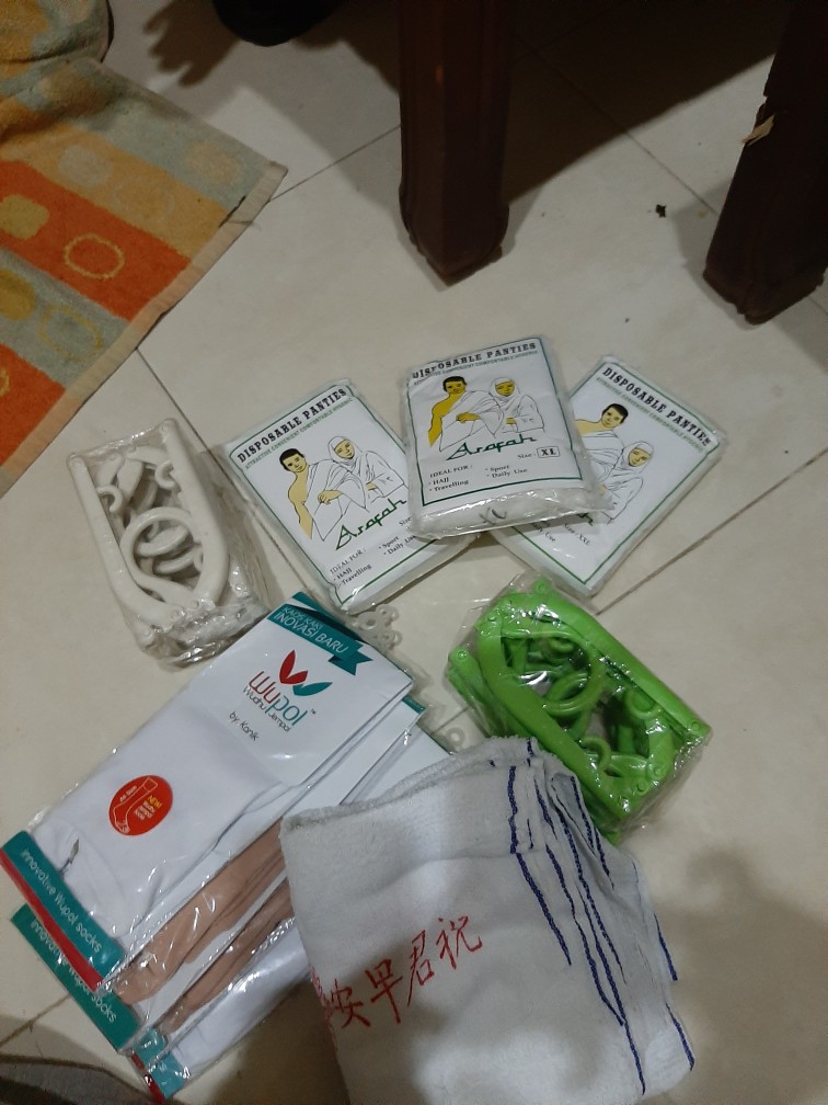 Handuk Good Morning Putih Tipis 75x30cm Murah Meriah Travelling / Perlengkapan Haji Umroh