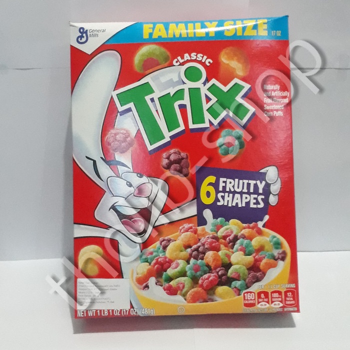 

Cereal general mills trix classic 6 fruit shapes 481 gram