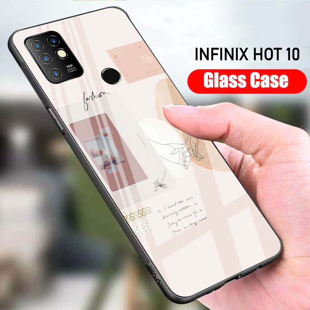 Case Infinix Hot 10  (Softcase Glass Kaca) Infinix Hot 10 (Case Hp) Infinix Hot 10 (S109)