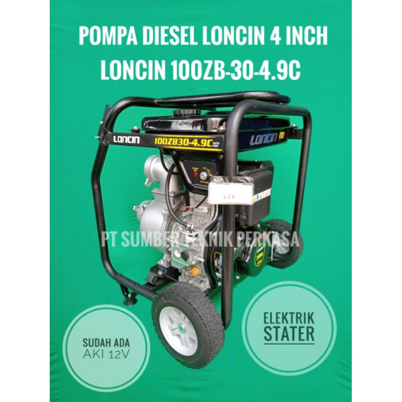POMPA DISEL SOLAR STATER & RCOIL LONCIN LC 100ZB 4 IN