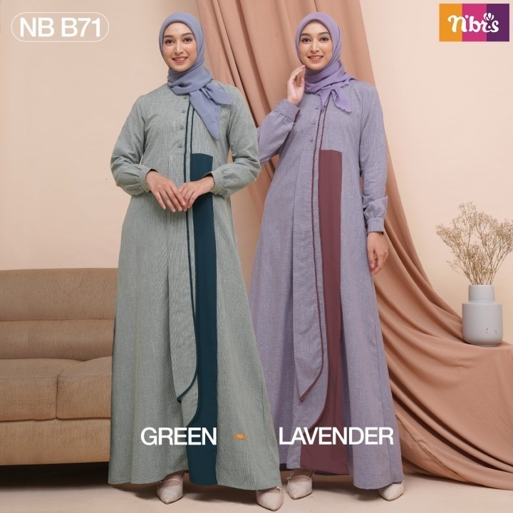 Gamis Nibras Terbaru 2022 / Gamis Putih Polos Syari Bahan Katun Flowy Koleksi Lebaran Sarimbit / NB 