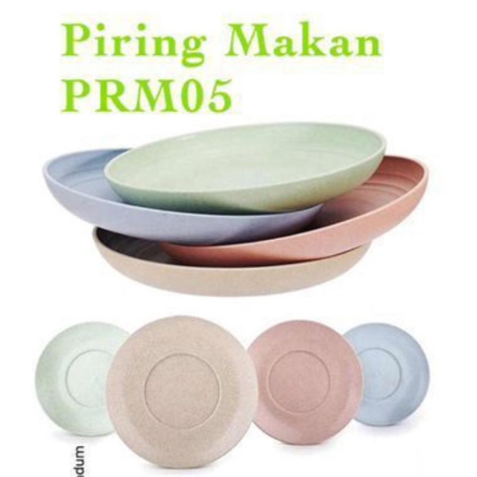 Piring makan gandum warna warni PRM05 bahan kuat dan kokoh