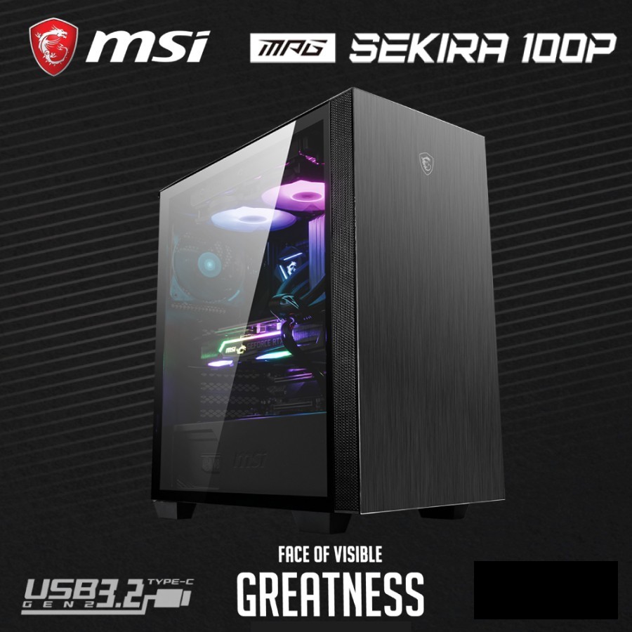 Casing MSI MPG SEKIRA 100P E-ATX [4 Fan Included]