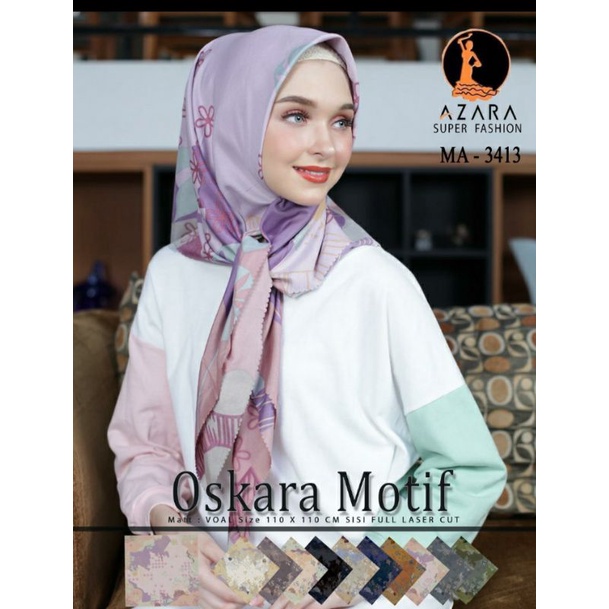 Jjilbab segi empat oskara motif azara