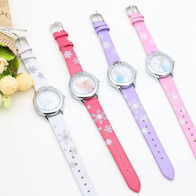 Jam Tangan Anak Perempuan Princess Elsa Anna Frozen (FREE BOX)