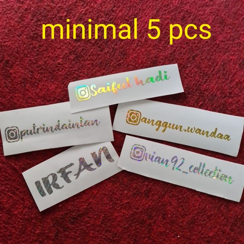 

STIKER HOLOGRAM MOTIF LATIN CUSTOM NAMA,IG