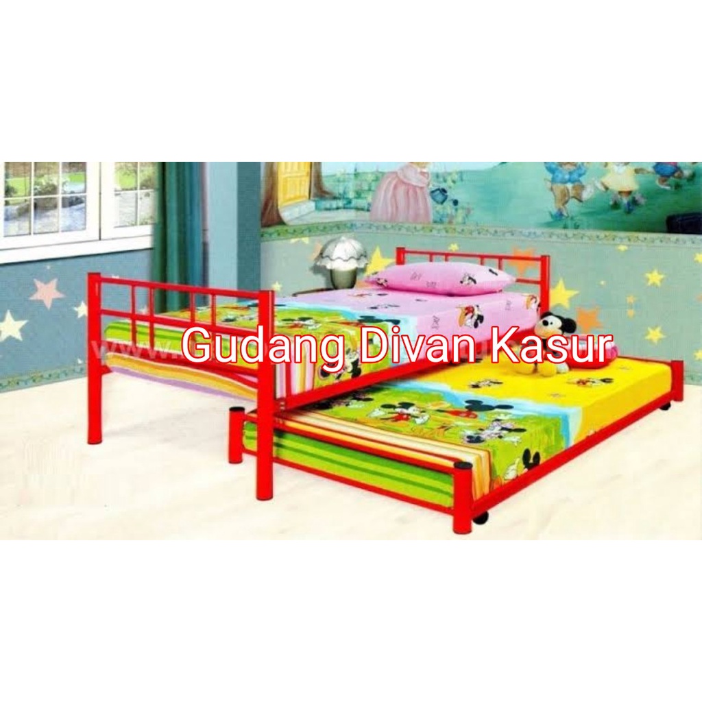 Ranjang Besi/Ranjang Sorong Lavender Merk Success