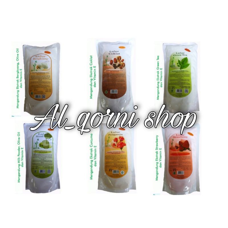 ACL Lulur Refill 1kg / 1000gr Lulur Mandi Susu / Bengkoang / Strowberry / Wangi Cendana Lulur Salon