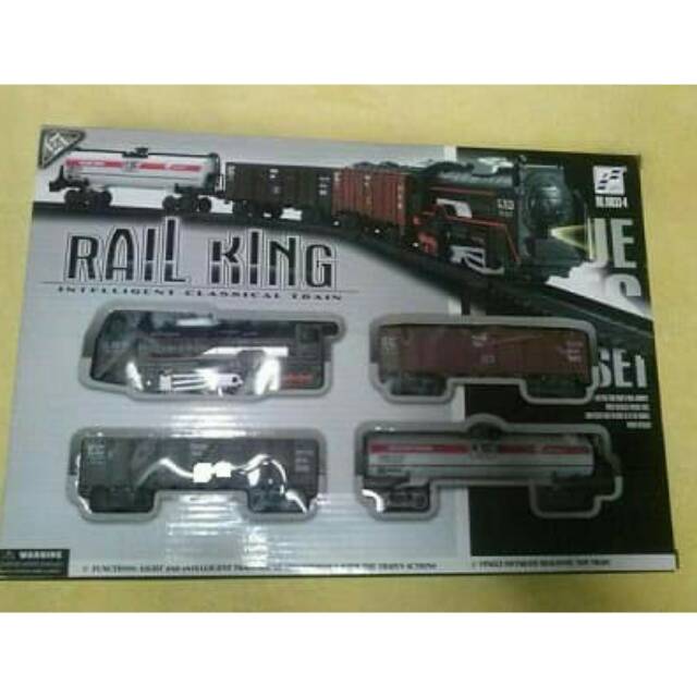 Kereta Api Mainan Rel Hitam Lokomotif - Rail King train 190334