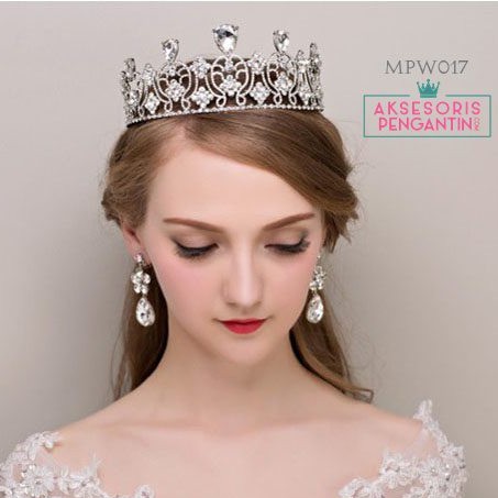 [PRODUK FAVORIT] AKSESORIS PESTA CROWN WEDDING HEADPIECE MAHKOTA PENGANTIN MPW017