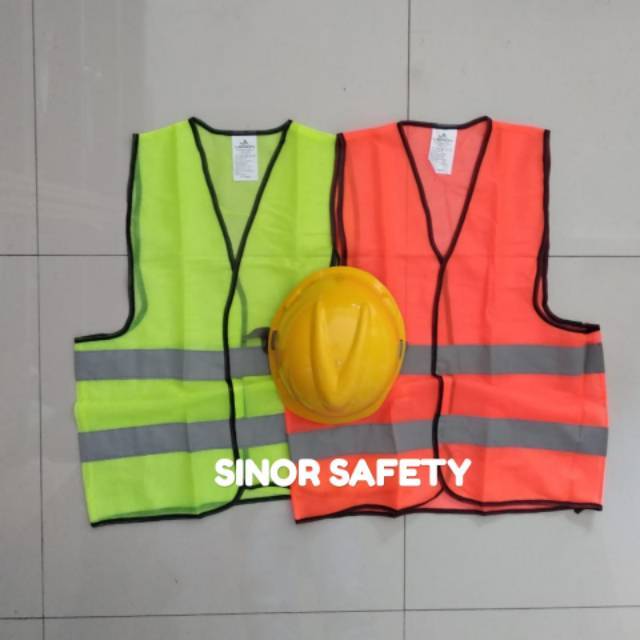 Paket Safety Proyek Full Set Helm Asa Plus Rompi Safety Polyester 2 Scotlite Warna Bisa Riquest