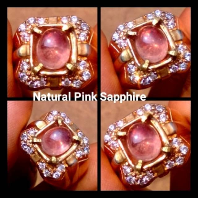 BATU SAFIR NATURAL PINK SAPPHIRE 100% ASLI ALAM KWALITAS SUPER MULUS CLEAN BERKELAS  FULL LUSTER