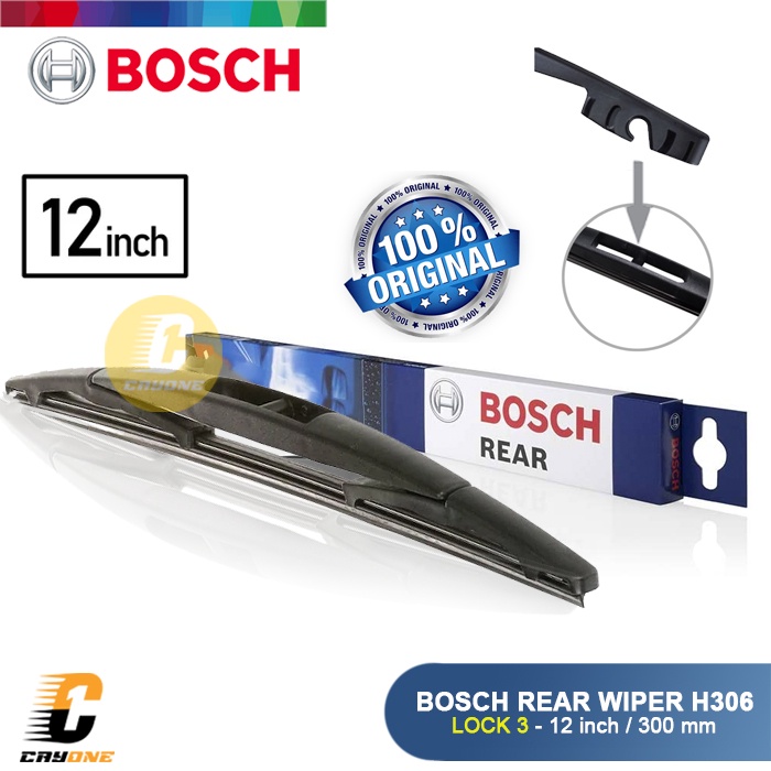 Jual BOSCH Rear Wiper Blade (Wiper Belakang) Roc Lock 3 H306 300mm 12 ...