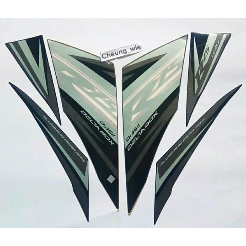 Lis stiker striping body yamaha YZF R15 V2 2014 Midnight Black Hitam
