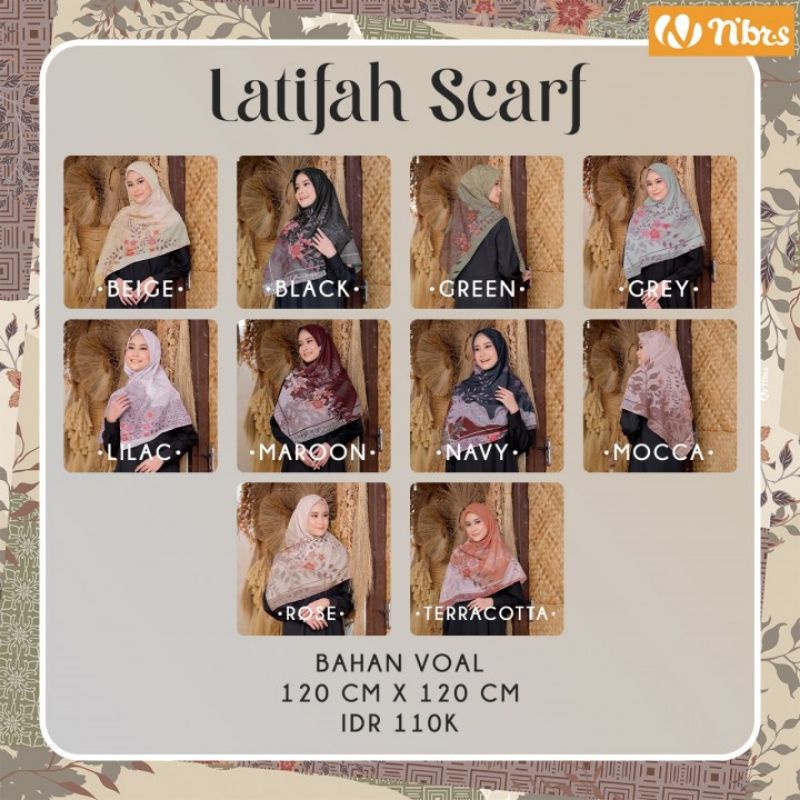 JILBAB SEGI EMPAT NIBRAS LATIFAH SCARF