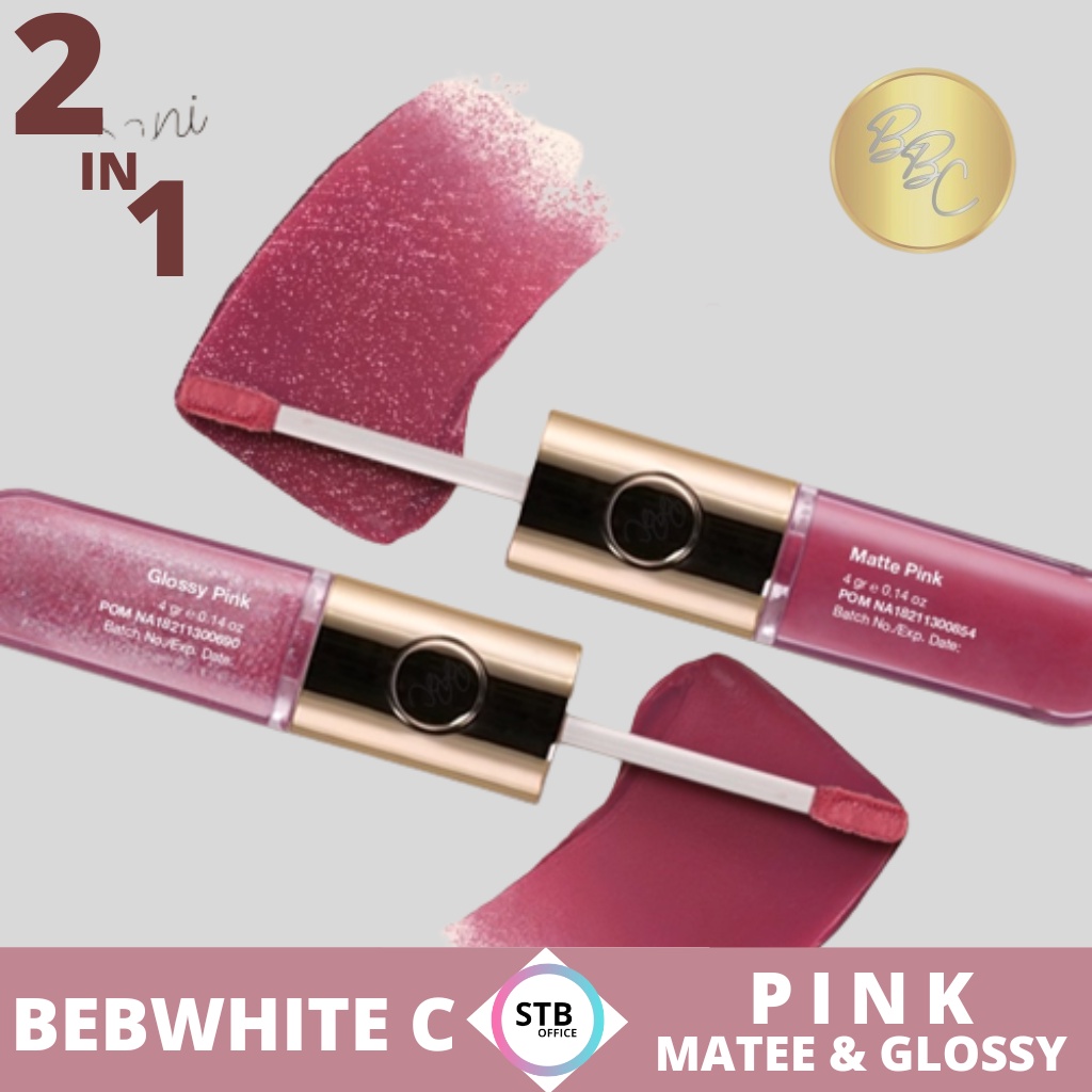 Bebwhite C Insani Cosmetic Dual Perfection Lips Pink 2 in 1 Glossy dan Matte