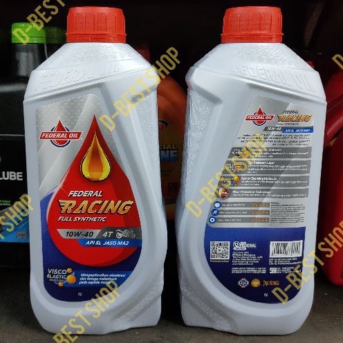 OLI MESIN MOTOR 4 TAK FEDERAL RACING 10/40 - 1 LITER | supra 125 kharisma kirana revo blade