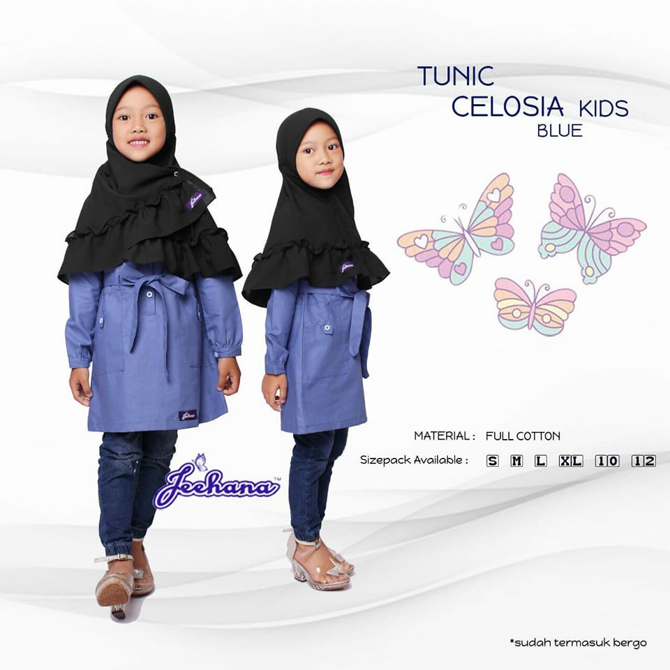 Atasan Tunik Anak Perempuan Jeehana Tunic Celosia Kids