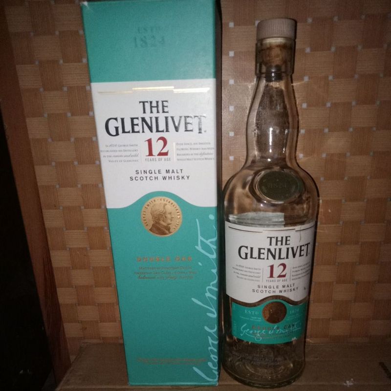 PROMO !!! Botol miras import bekas / botol bekas minuman impor / botol kosong unik merk luar-glenlivet12