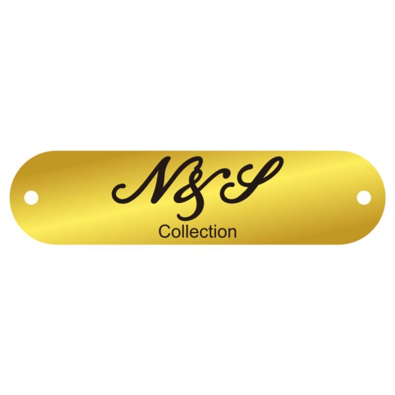 

label akrilik N&S Collection ukuran 1x4 cm gold 50 pcs