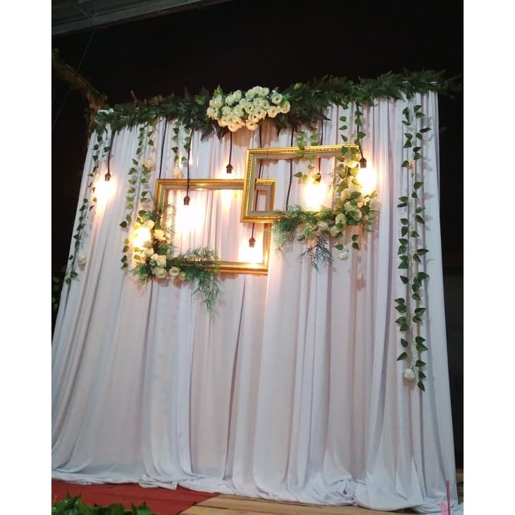 (BACKDROP TEMPEL TEMBOK) Dekorasi Lamaran, Backdrop Akad, Photobooth murah-SEWA