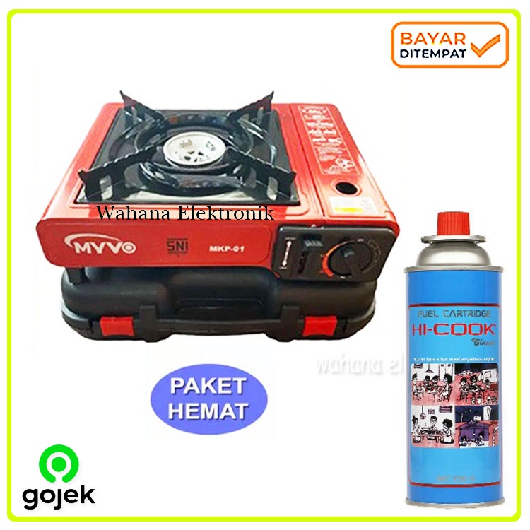 PEKET Barbeque Set Kompor Portable  OMICKO / MYVO / WELHOME + Tas Koper + BBQ Grill plat + Gas FREE BUBBLE WARP