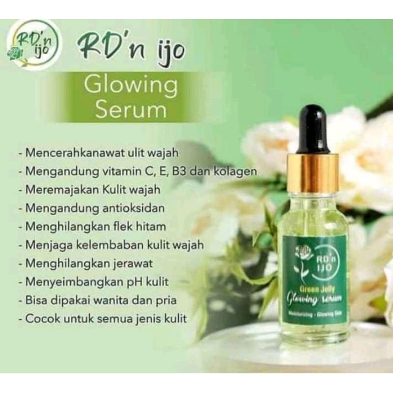 RDN IJO GREEN JELLY SERUM GLOWING BPOM PERAWATAN KULIT WAJAH