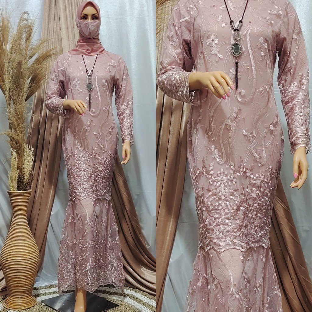 Gamis Duyung Kirana / Kebaya Gamis Slim / Gamis Pesta Mewah / Gamis / Kebaya Modern / Kebaya Brukat