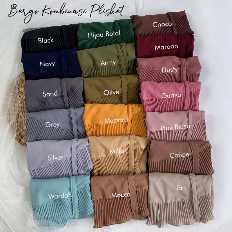JILBAB BERGO MARYAM PLISKET FULL / BERGO MARYAM PLISKET LIDI PREMIUM
