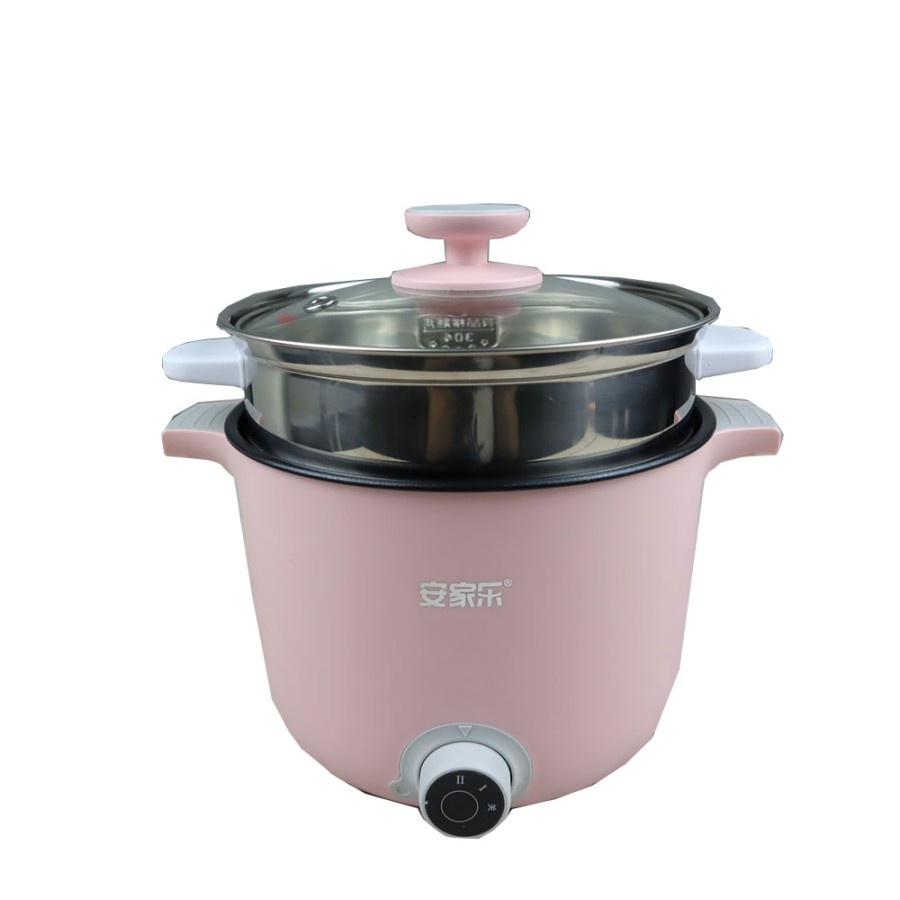 Panci Listrik Mini Electric Cooker 600W 1.5L with Steamer - AJL-A1301