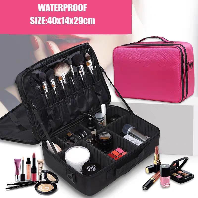 Promo Tempat kosmetik /tempat make up /beauty case /kotak kosmetik Ukuran 40x14x29CM T4570