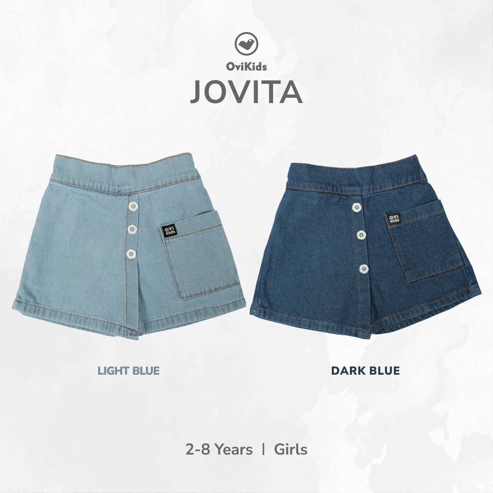 CELANA PENDEK ANAK SHORT PANTS JOVITA / LOVISA JEANS ANAK PEREMPUAN BAWAHAN JEANS FASHION ANAK PEREMPUAN 2-8 TAHUN OVIKIDS