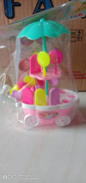 FI 526 gerobak es krim kecil mainan / trolli ice cream mini