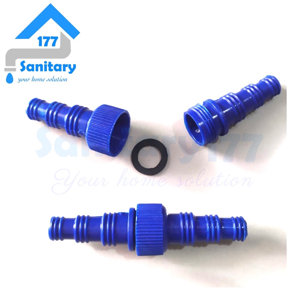 Sambungan selang air 1/2&quot;  5/8&quot;  3/4 murah pvc -sambung selang air hidup connector hose konektor conector plastik plastic