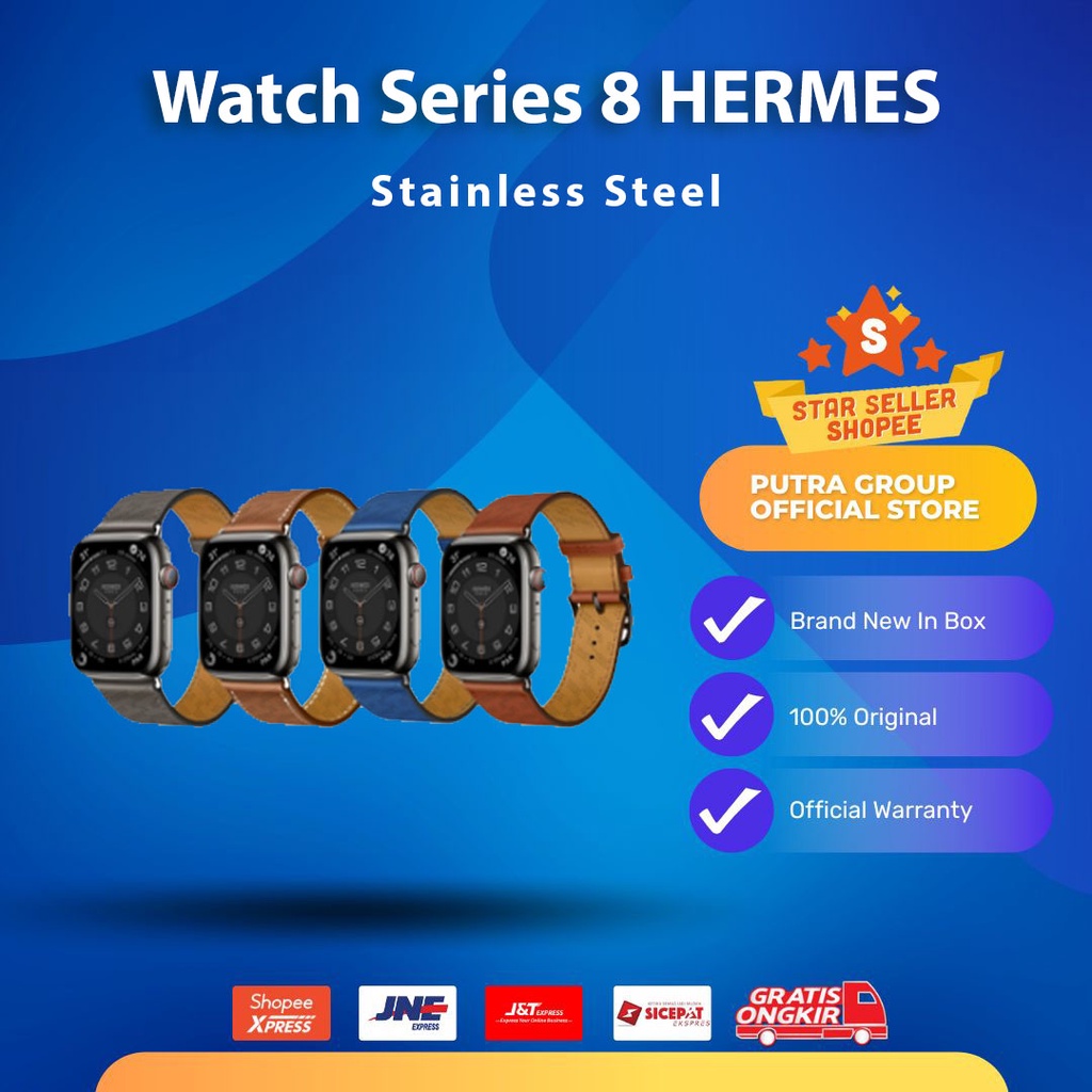 Jam Tangan Series 8 HERMES Edition 41mm 45mm Stainless Steel GPS