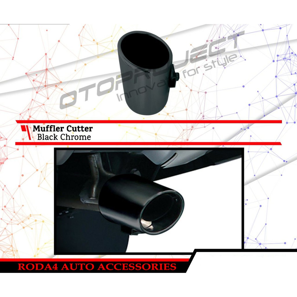 Muffler Mufler Buntut Kenalpot Triton  Hitam Black Edition