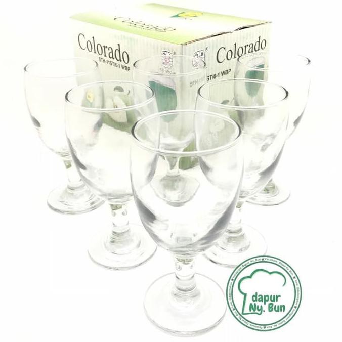 6 Pcs Gelas Colorado / Gelas Wine / KIG GROUP