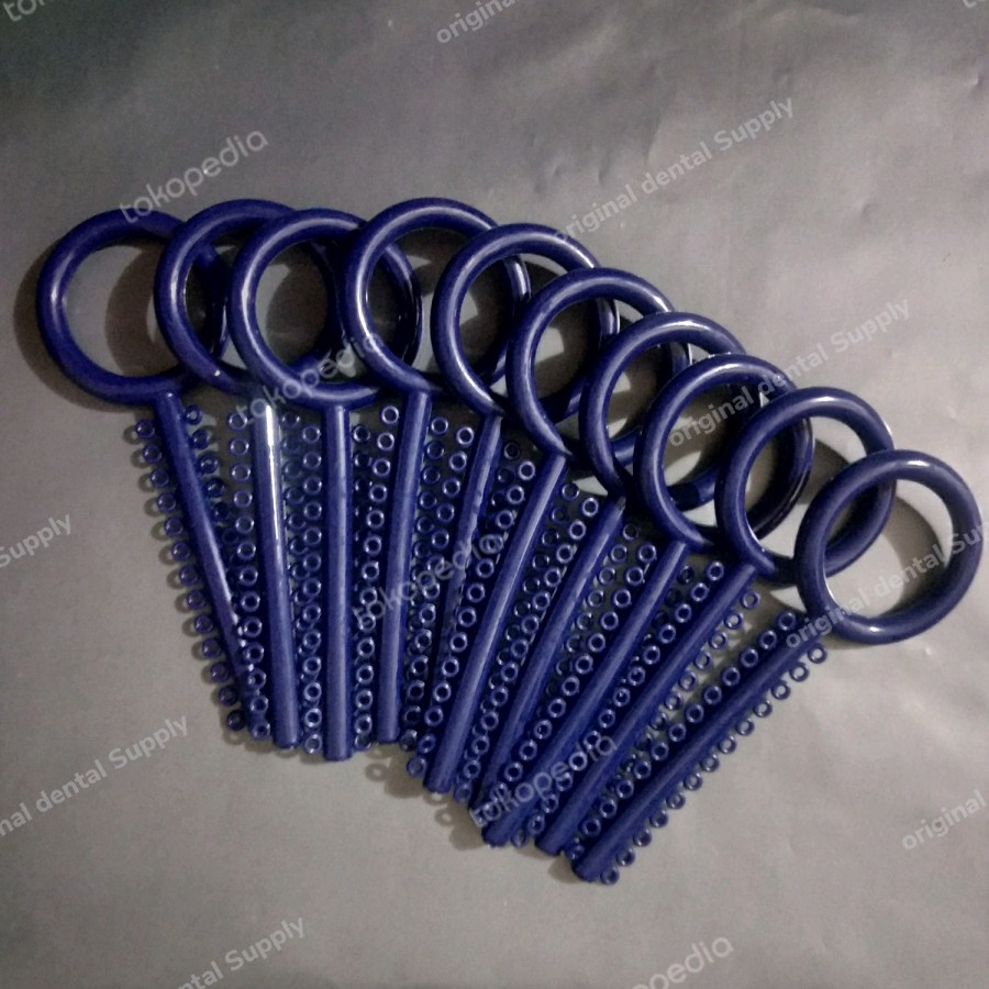 POWER O A O BLUE ( 21 ) Karet Behel Biru Dongker isi 10 Stick