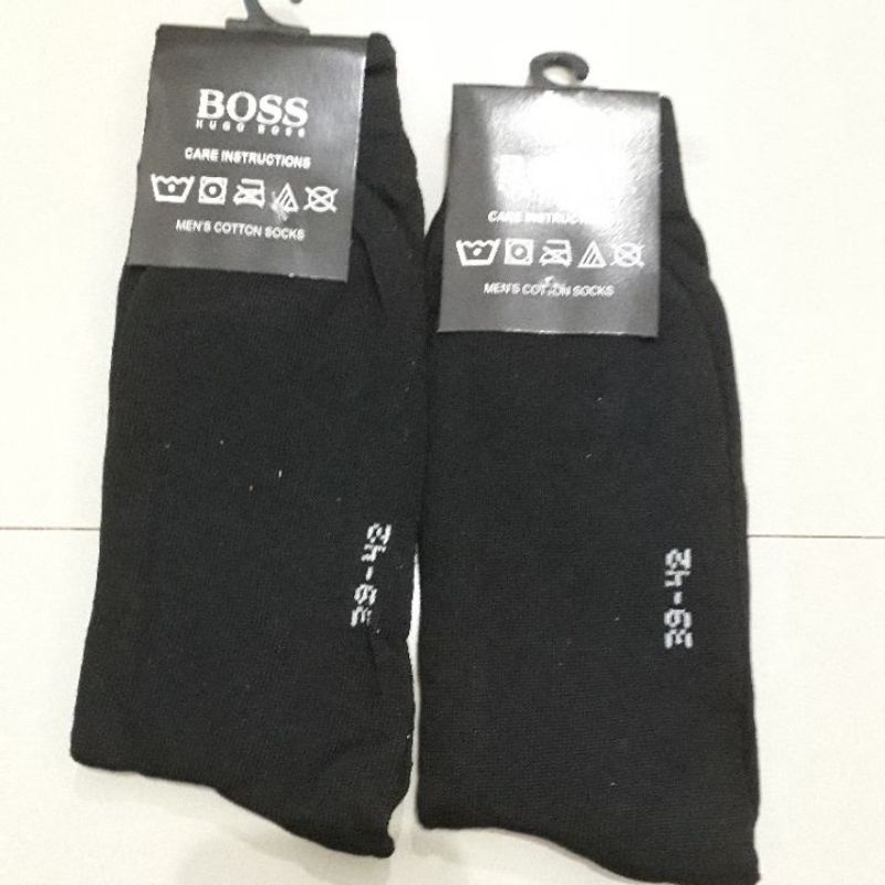 kaos kaki panjang polos hitam