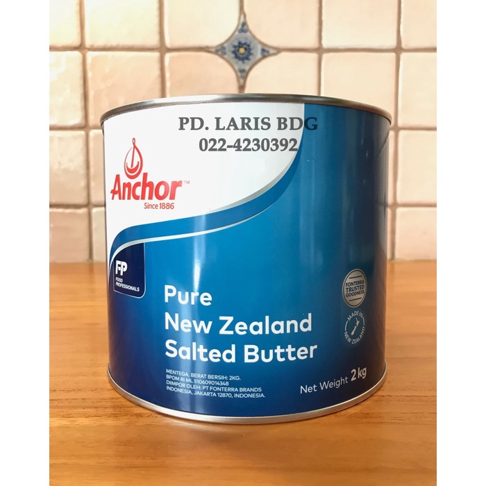 

butter-mentega- anchor pure new zealand salted butter 2kg (mentega anchor) -mentega-butter.