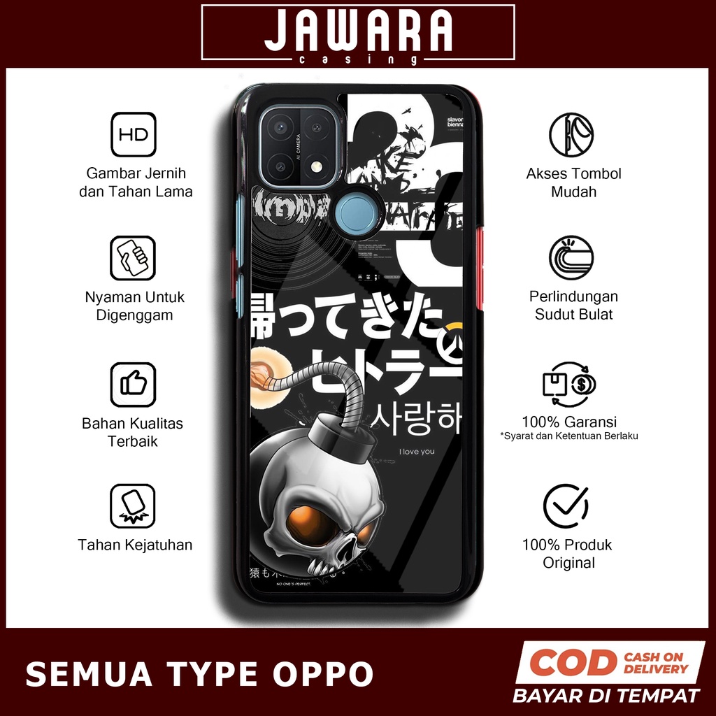 Case Oppo A15 A15S Case Hp Oppo A15 A15S Premium Glossy Jawara Casing [JPNR] Casing Hp Aesthetic Kes